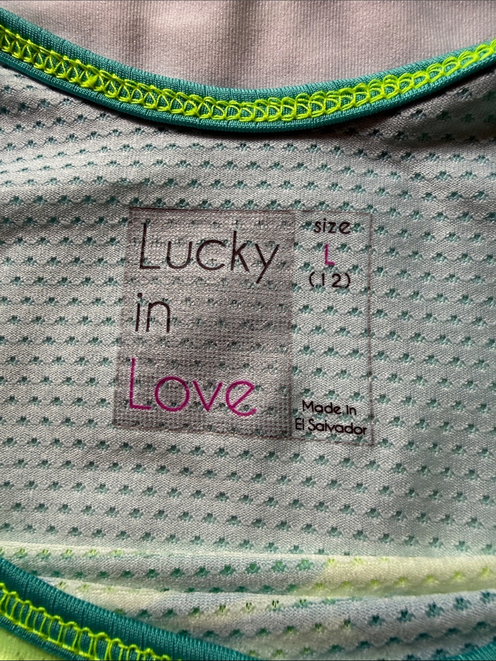LUCKY IN LOVE tennis/pickleball tank - Large - Picture 3 of 6